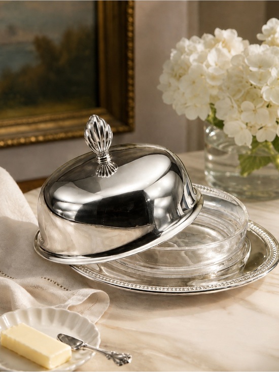 Oneida Other - Vintage Oneida Silverplate Round Butter Dish Grandmillenial Decor Old English
